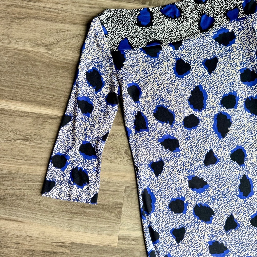 Diane von Furstenberg Ruri Cheetah Print Silk Shift Dress – Size 6‎ - Picture 3 of 12